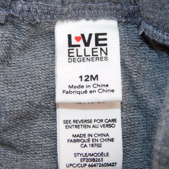 Love Ellen Degeneres Boys 12 Months Gray Overalls - Picture 5 of 8